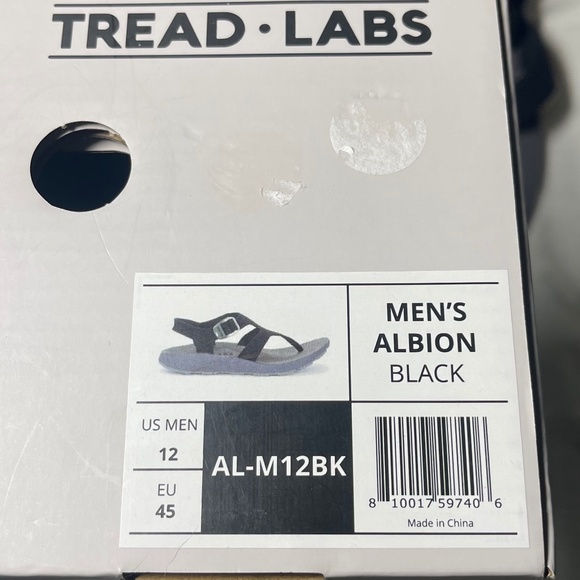 Tread -Labs Men's Albion  Supportive Recovery Sandals. Black strap with grey 12 - Picture 7 of 7